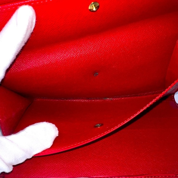 ❤️LOUIS VUITTON Red Epi Porte Tresor International Long Wallet | PRELOVED❤️‼️ - Picture 12 of 13